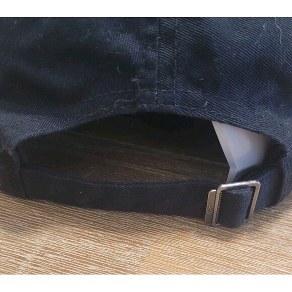 Nike Heart Laces Club Cap M/L Black Adjustable Hat White Swoosh W Red Heart Rare - Picture 2 of 4